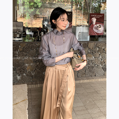 SUNSHINE精致套头小衫立领衬衫