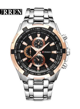 包邮正品CURREN卡瑞恩全钢高档防水男士手表石英表学生腕表8023