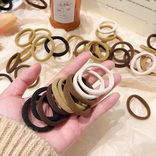 简约高弹力扎头发橡皮筋女高马尾发绳百搭发圈头饰不伤发耐用头绳
