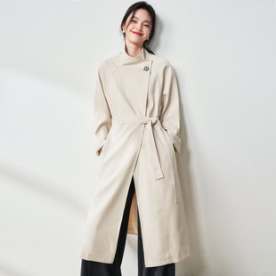 25秋季 风衣 简约ROW风立领设计感简约休闲通勤风长外套中长款