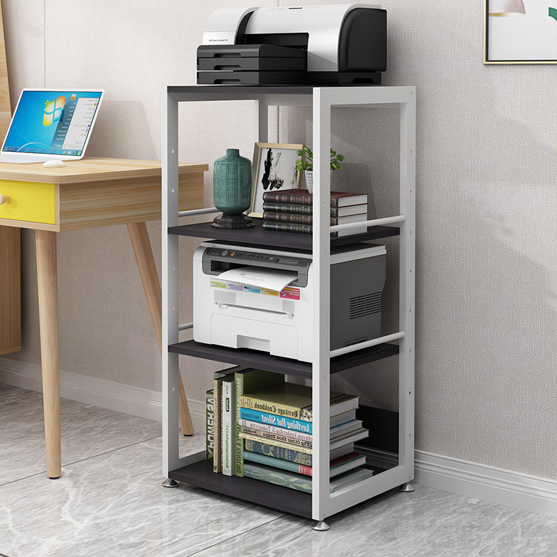 办公室置物架打印机架复印机架子可调节多层落地可移动储物收纳架