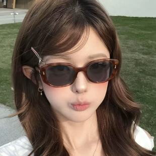 2026新款墨镜女款高级感复古玳瑁方框防紫外线太阳眼镜女潮方园脸