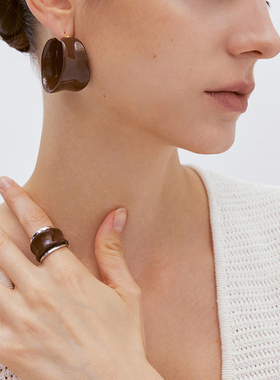 ASCENDER液态珐琅双层开口戒