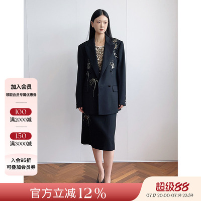 JACQUESWEI⽺⽑⻄装和裙子套装