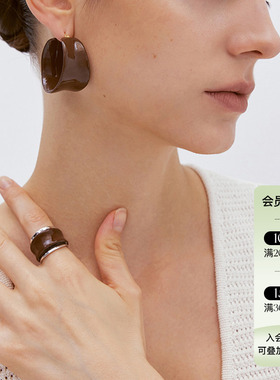 ASCENDER液态珐琅双层开口戒