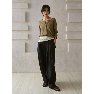 26SS春夏新品 sense 廓形休闲裤 显瘦长裤 宽松褶皱神裤 主推款