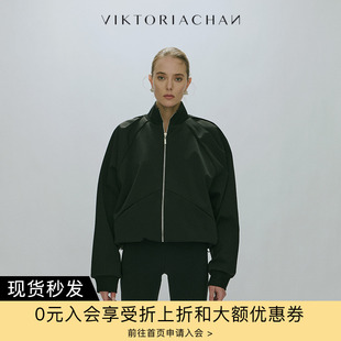 拉链高领夹克外套上衣 现货授权VIKTORIACHAN 23AW秋冬新品