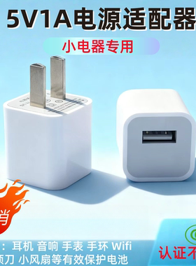 5v1a充电器5w小功率usb慢充头适用耳机手环手表蓝牙耳机小风扇小夜灯门锁监控