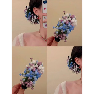 灿若繁星 满天星头饰发夹超仙氛围感仿真花发卡头花发 刘亦菲同款