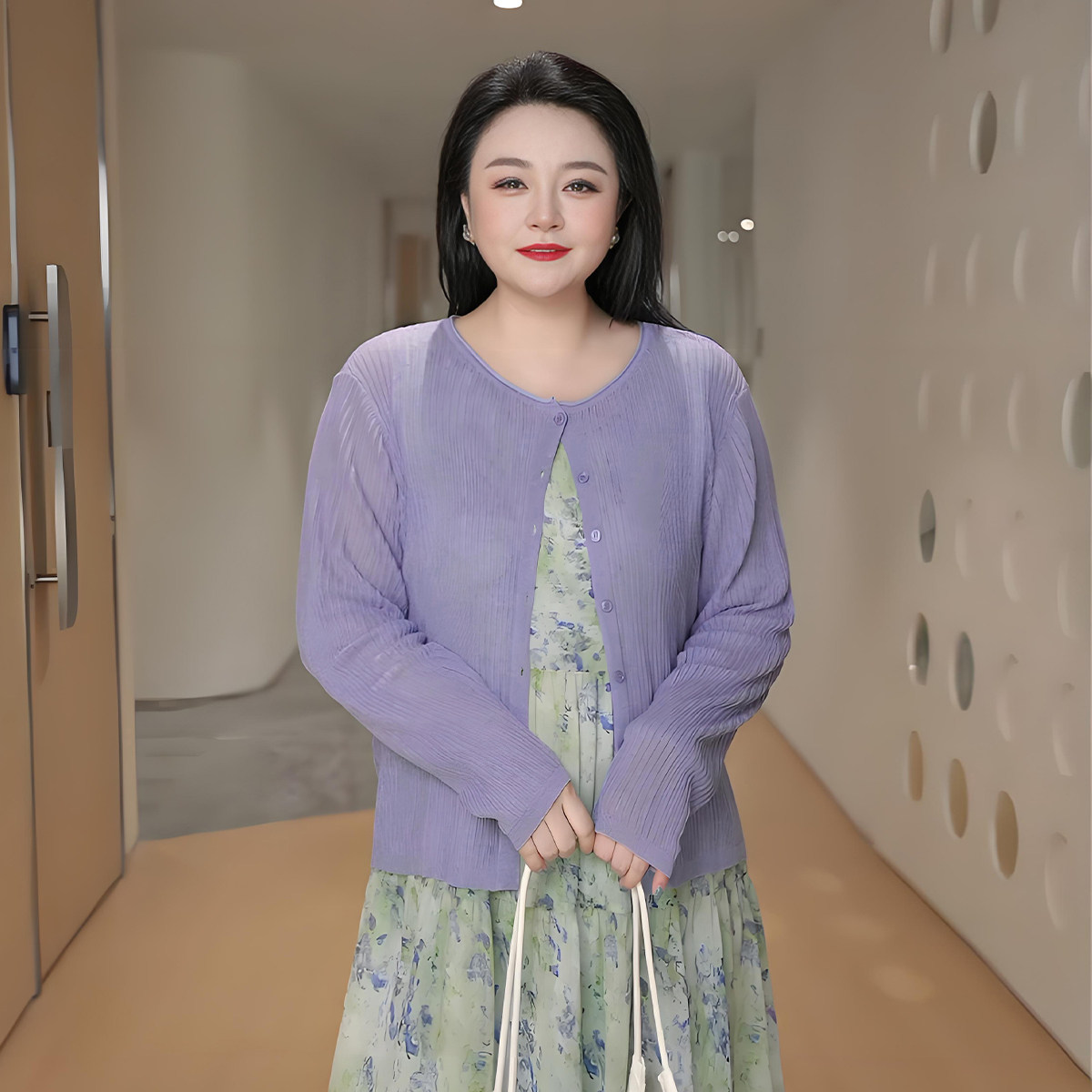 MsShe大码女装外套天丝亚麻图片