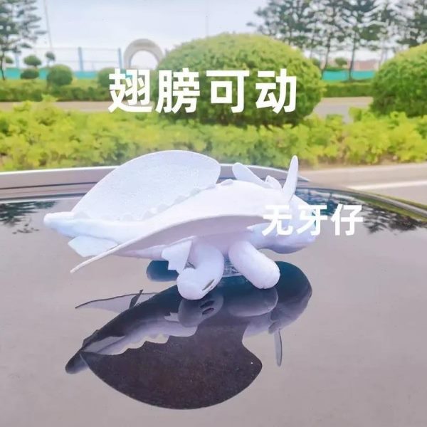 动牙龙机车车顶仔飞外小车无可装饰摆件翅膀尾部摩托挂件玩偶公仔