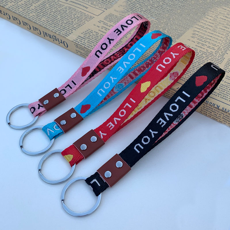 小清新尼龙织带钥匙扣挂绳便携