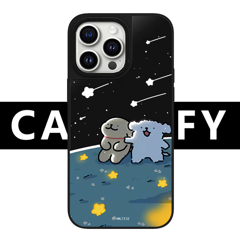 CASETi联名星空线条小狗MagSafe适用iPhone16ProMax手机壳苹果14新款13pro防摔15plus少女12磁吸FY华强北潮牌
