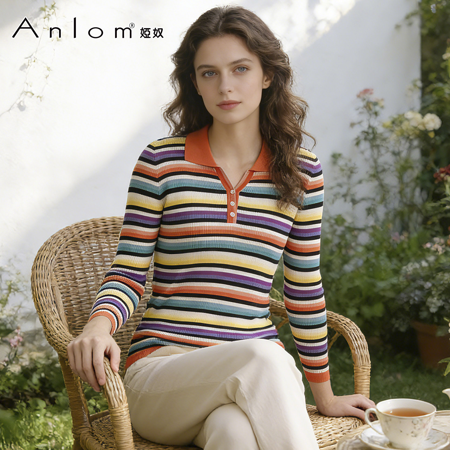 娅奴秋冬新品桑蚕丝t袖针织衫