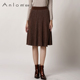 娅奴半身裙女春秋新款 时尚 款 Anlom 浪漫春夏a字裙半身裙女中长款