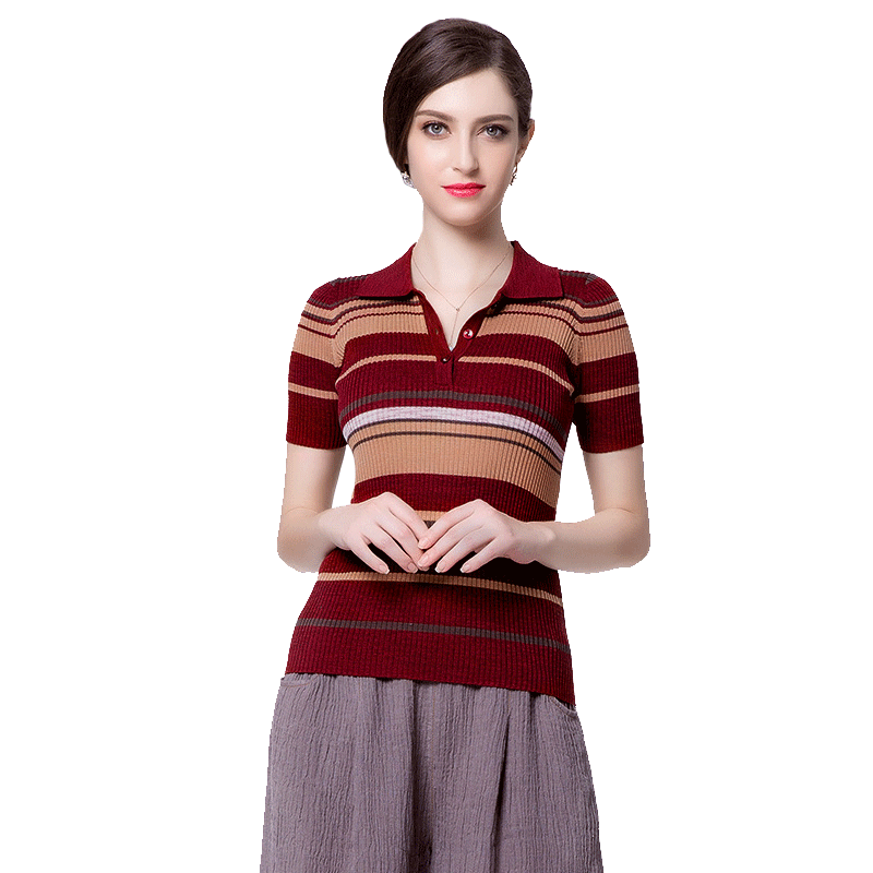 anlom/娅奴秋季新款休闲女桑蚕丝