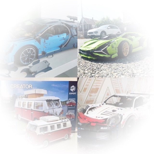 布加笛跑车红蓝mini甲壳t1兰博绿牛保时睫王牌king拼装积木玩具