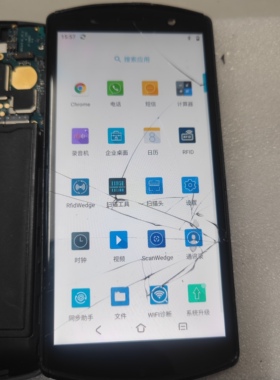 DT50巴枪韵达M9京东PDA屏幕总成带框内屏好的外屏不良。