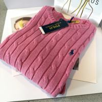 ralph lauren embroidered ponytail round-neck pure cotton twisted knit sweater for women thumbnail 8