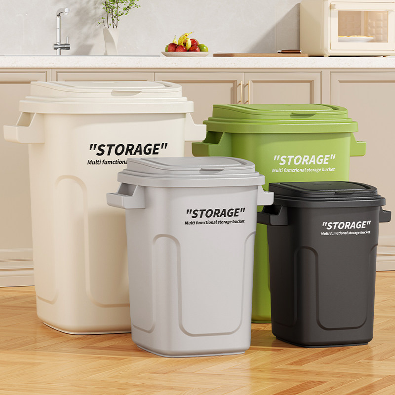 垃圾桶商用大号高带盖子大容量厨房客厅家用2024新款轻奢高档卫生