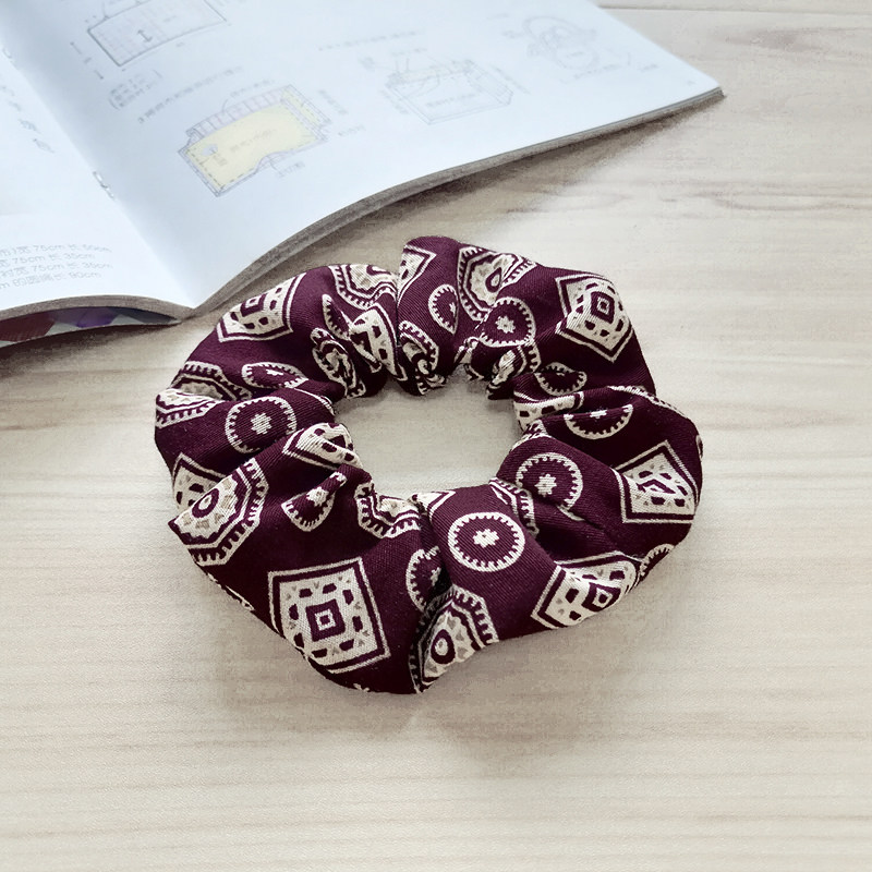 金羊手工制作 古典棉布大肠发圈 头花头饰 布艺百搭发绳扎发盘发