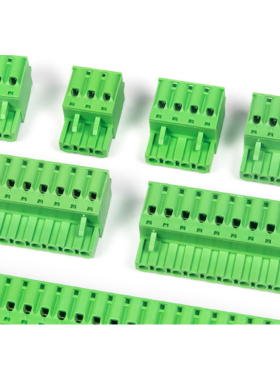 FPCB022M-508弹簧式直条侧接线型对接插拔式5.08间距反向绿色端子
