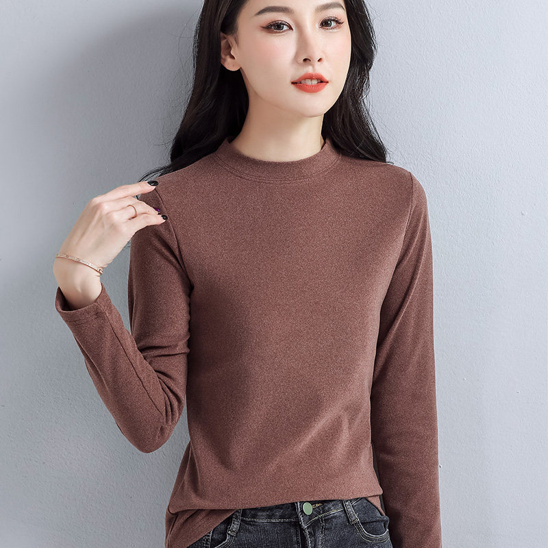 德绒半高领打底衫女秋冬洋气加绒加厚保暖上衣小个子内搭长袖秋衣,女装/女士精品,T恤,淘宝优惠券,粉丝福利购,淘宝优惠卷