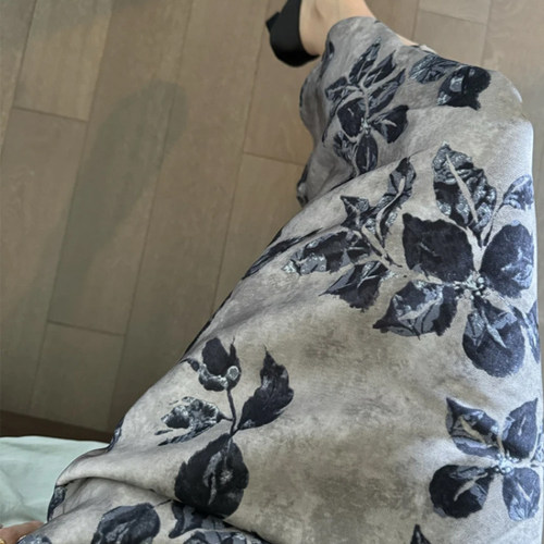 印花鱼尾裙半身裙女夏季2026新款韩版中长款裙子显瘦洋气百搭长裙