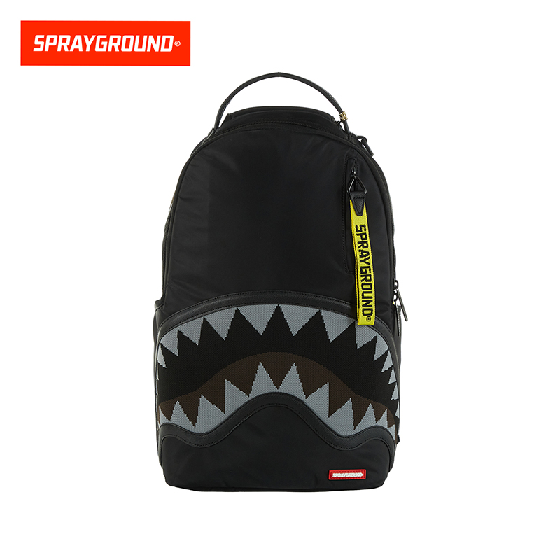 SprayGround鲨鱼嘴黑色双肩包