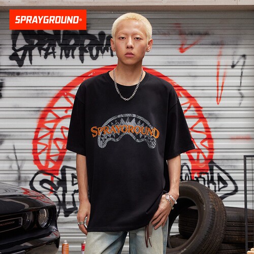 SprayGround鲨鱼嘴字母印花T恤