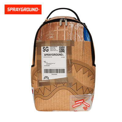 SprayGround鲨鱼嘴棕色双肩背包