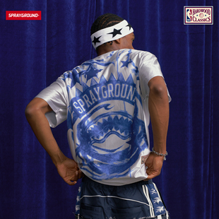SprayGround丨NBA HWC联名系列猛龙球队缎面短袖T恤男夏季体恤潮