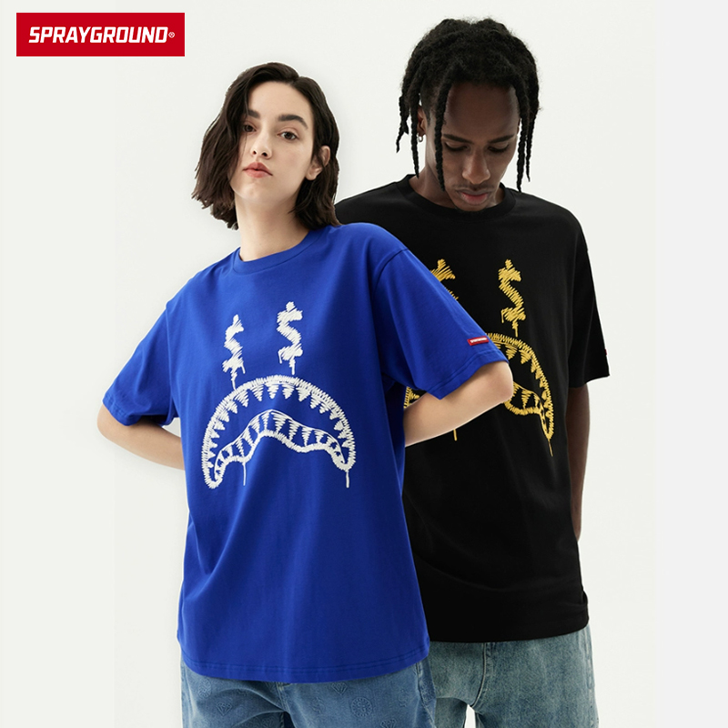 SprayGround纯棉男宽松休闲T恤潮