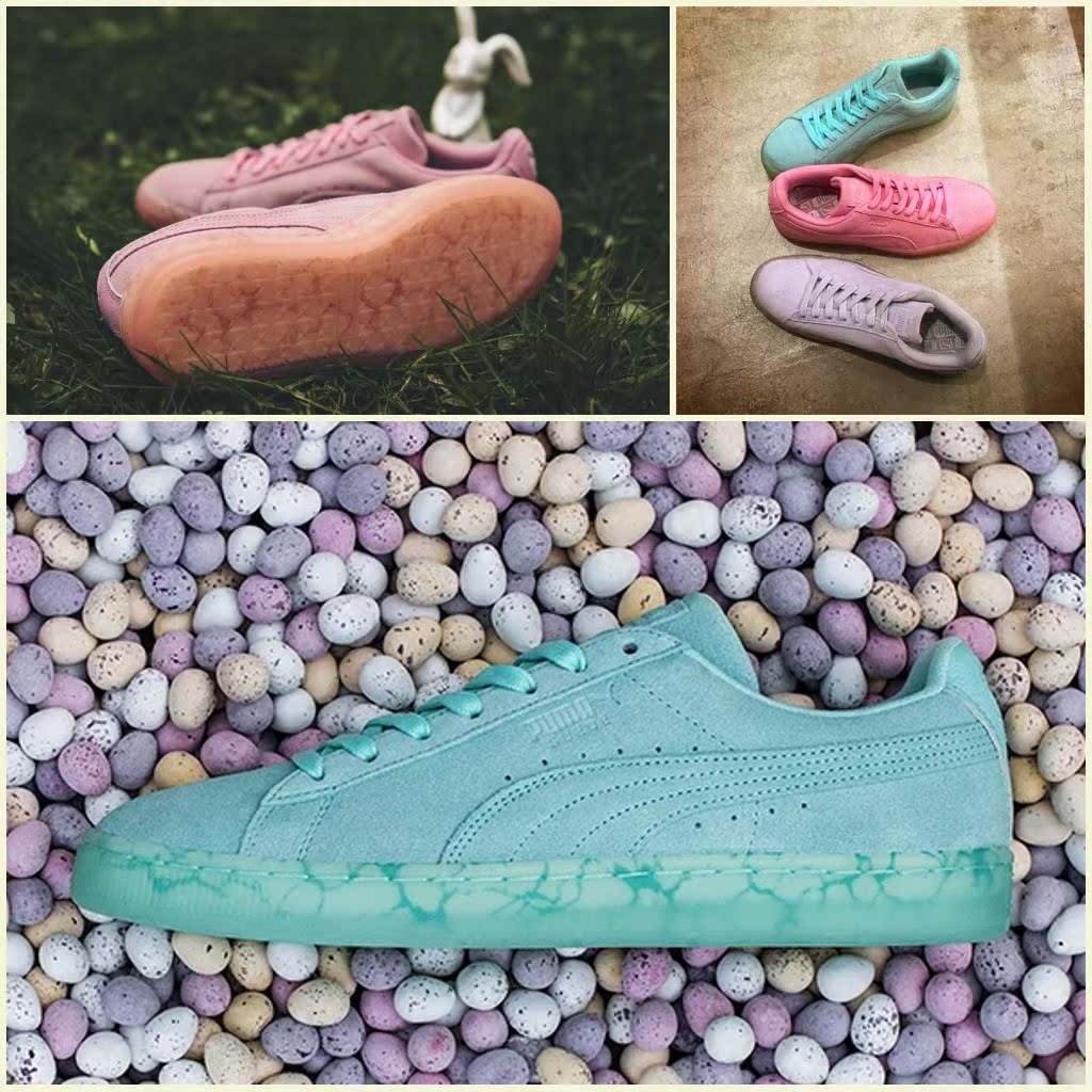 代購正品 Puma彪馬板鞋 Suede Classic 果凍色水晶底男女休閑鞋
