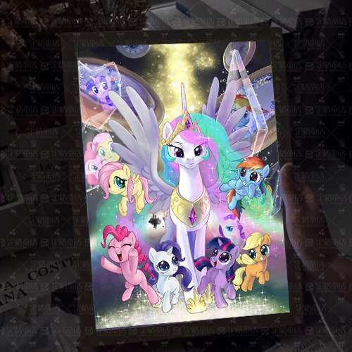 小马宝莉灯光画儿童房卧室床头小夜灯摆件相框周边生日礼物装饰画