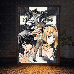 死亡笔记周边灯光画夜神月手办小夜灯相框摆件生日礼物立牌装饰画