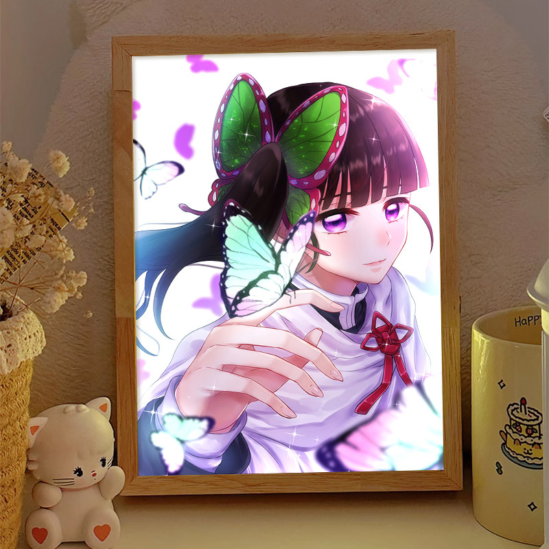 鬼灭之刃栗花落香奈乎周边灯光画手办蓝牙音箱音响摆件装饰小夜灯