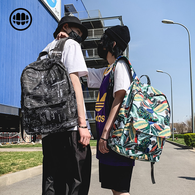 LARGE-CAPACITY SCHOOL BAG MALE KOREAN VERSION OF THE BACKPACK FEMALE HIGH SCHOOL FASHION TREND INS TIDE BRAND CAMPUS JUNIOR HIGH SCHOOL STUDENT BACKPACK