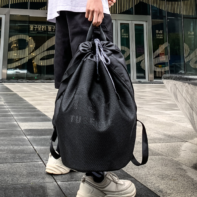 BACKPACK MALE TIDE BRAND PERSONALITY STREET SPORTS LARGE CAPACITY TRAINING BASKETBALL BAG DRAWSTRING BACKPACK COLLEGE STUDENT SCHOOLBAG FEMALE