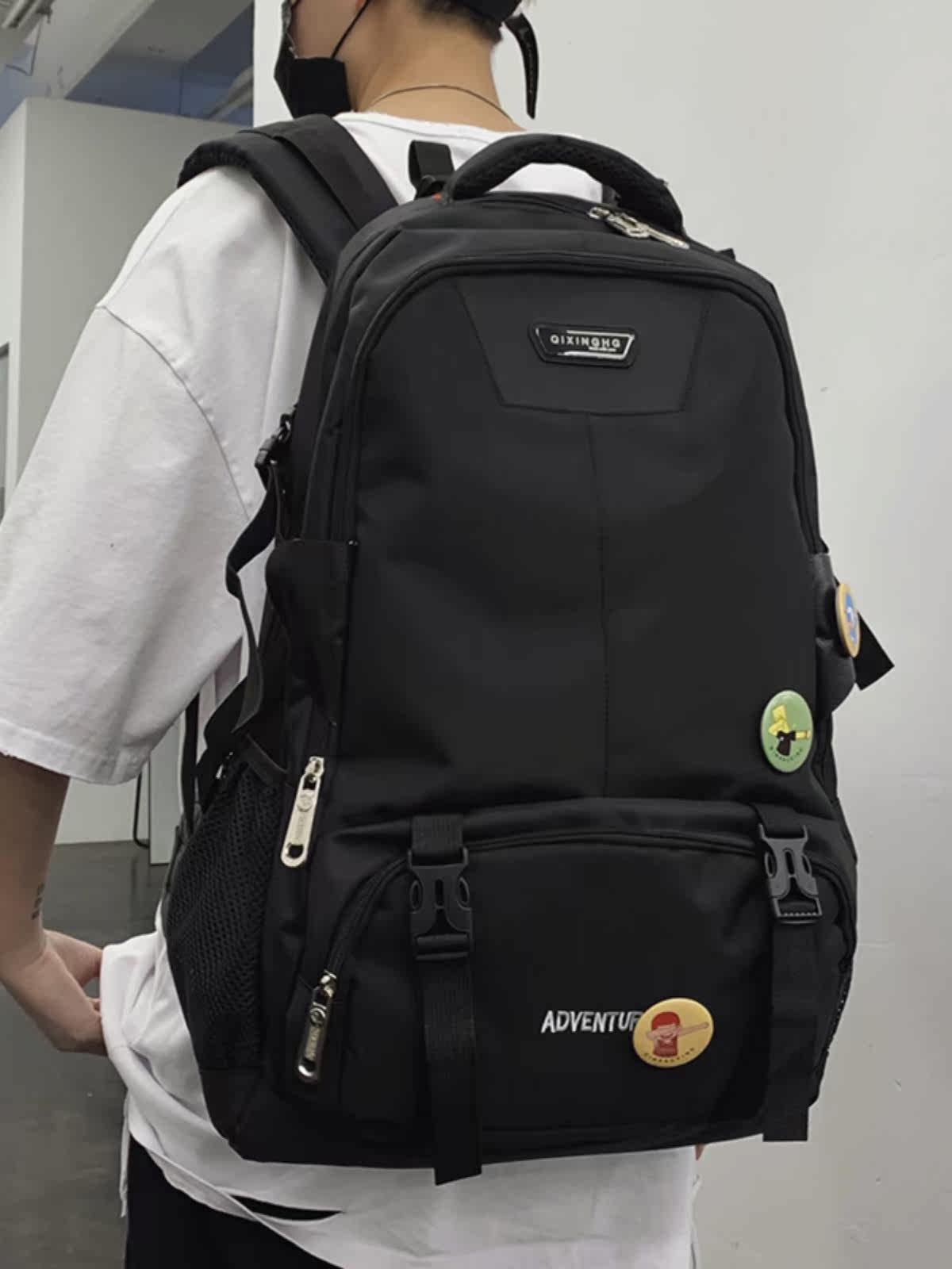 BACKPACK MENS HIGH SCHOOL COLLEGE STUDENT SCHOOL BAG SUPER LARGE CAPACITY EXCURSION OUTDOOR HIKING MOUNTAINEERING BACKPACK MEN