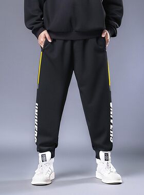 夏天男士休闲裤子男宽松大码束脚男裤潮牌2023夏季薄款休闲裤痞帅