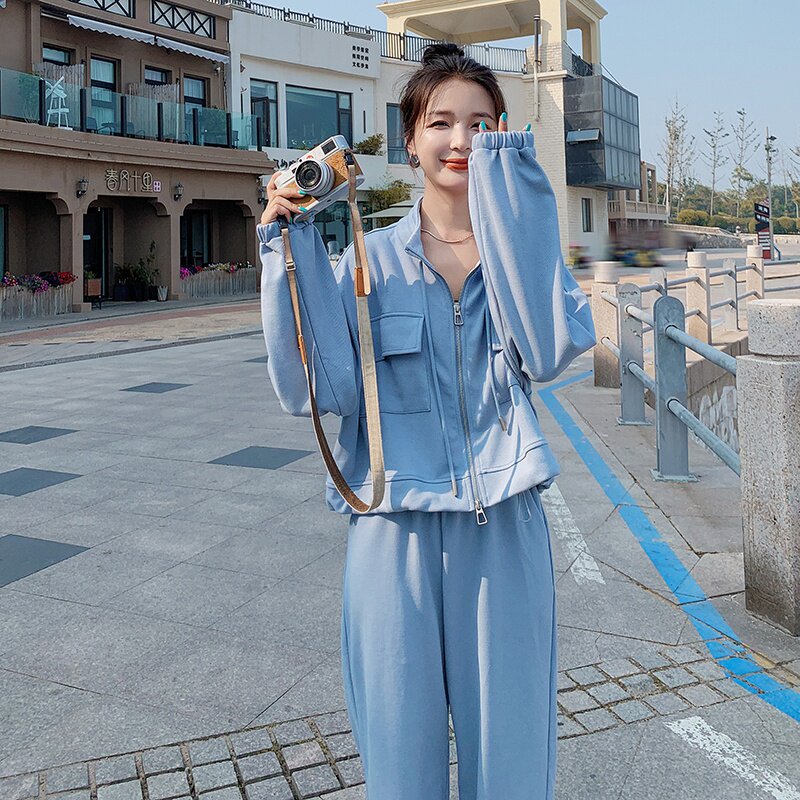 11号出货【】韩版休闲运动套装152-215-P155-控价218，女装运动套装，浙宝152