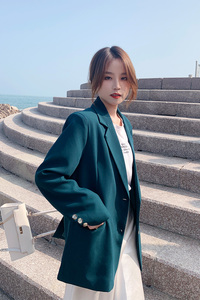 现货西装外套152-918-105-控价158,女生出门拍照穿搭图片