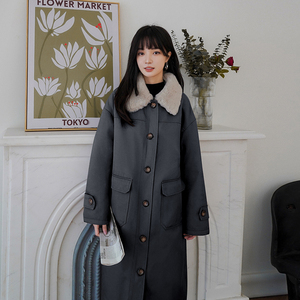 现货【】三色长款派克服内胆兔毛152-9238-P195-控价278