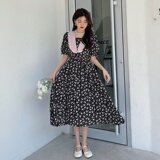 大货【】碎花撞色连衣裙152-9297-P105-控价158，女装连衣裙，浙宝152