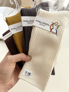 喜朗登2158秋冬羊绒袜加厚保暖中高筒袜子女袜子冬款 加厚