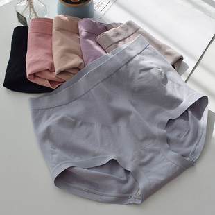 塞德纳6928莫代尔中腰面膜无痕平口裤 青年纯色提臀包臀 无缝女内裤