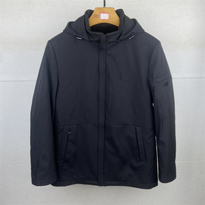 胸前带LOGO笔音正货23冬纯黑色金貂绒内胆防风棉服尼克服柜9800