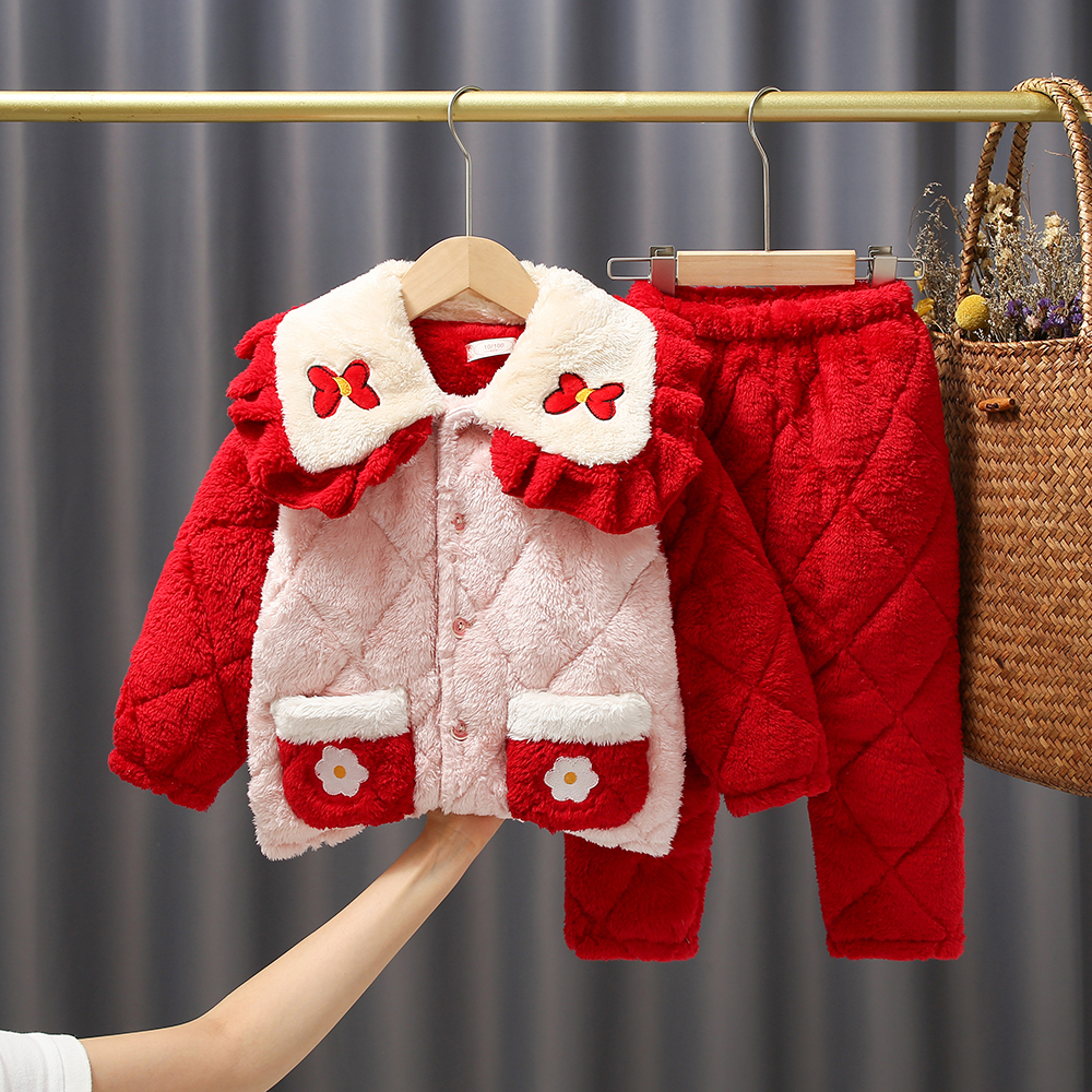 女童睡衣可爱珊瑚绒加厚保暖冬季