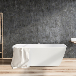 澳金人造石浴缸家用方形独立式 客厅网红民宿 简易普通大浴缸深泡